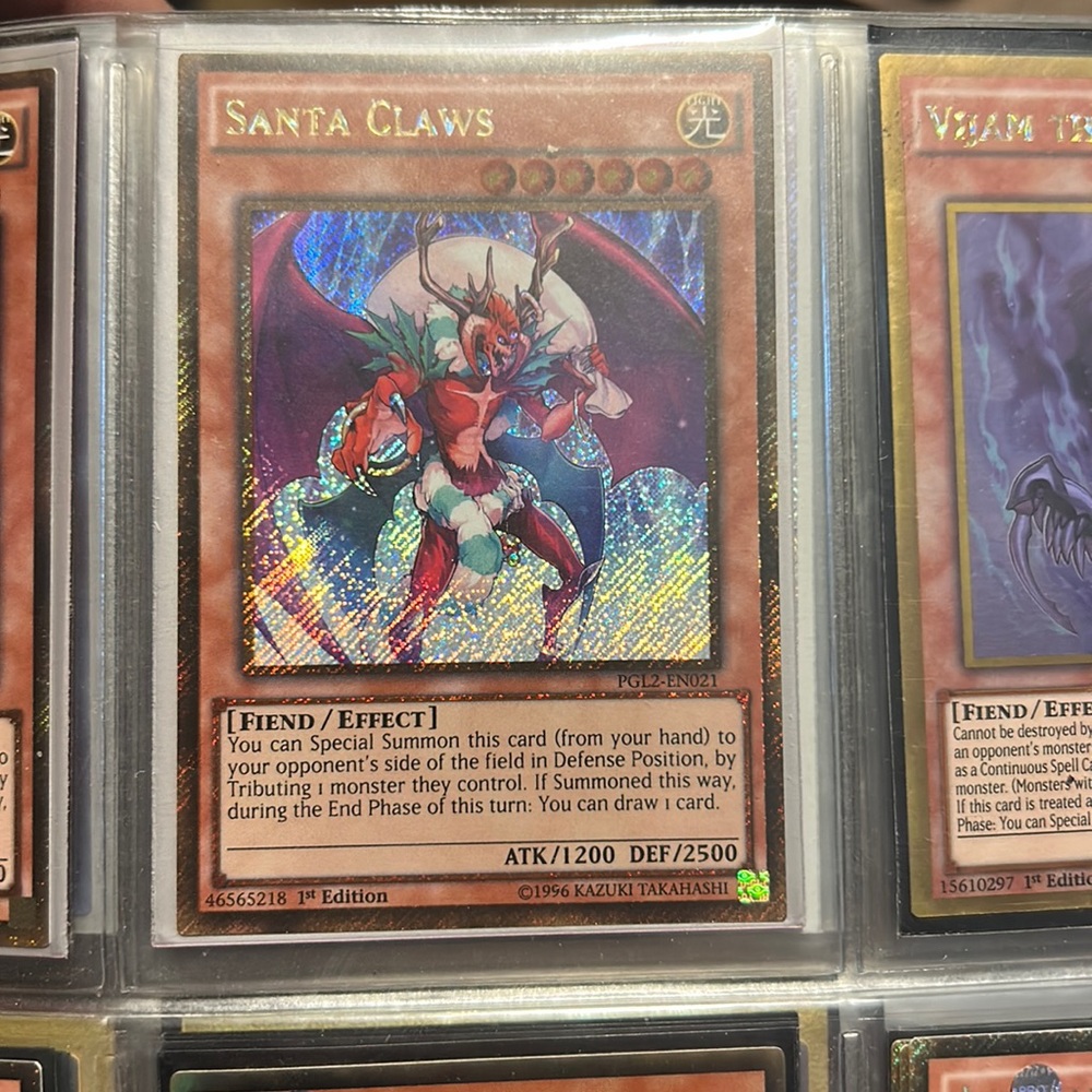 Gold Labeled Santa claws yugioh card